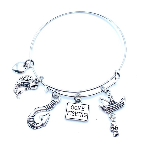 Gone Fishing Bracelet May Be Personalized - Picture 3 of 7